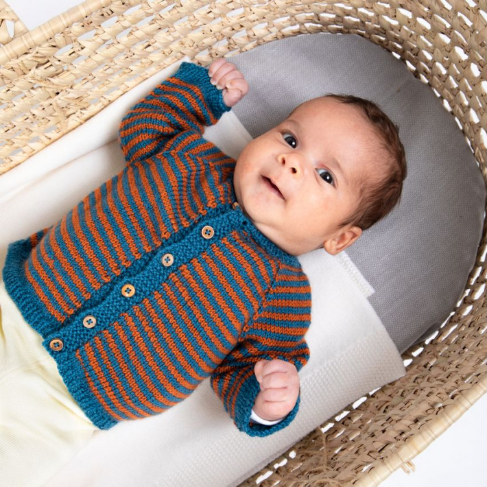 kit tricot brassière bébé eden en laine cachemire