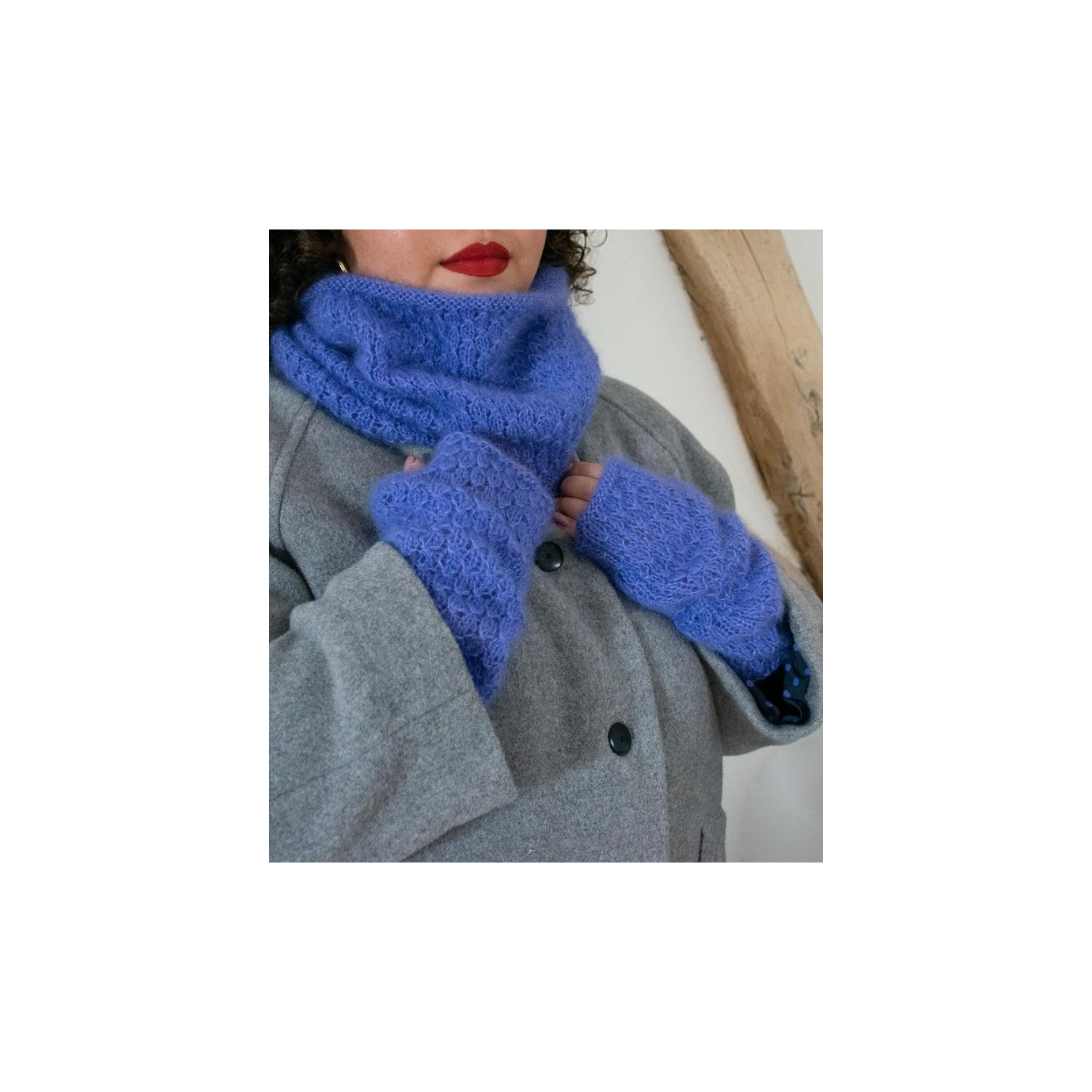 kit tricot mitaines et snood moufletteen mohair