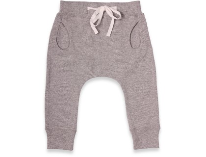 Cotton collection - Baby grey jogging pants with a sarouel shape and ...