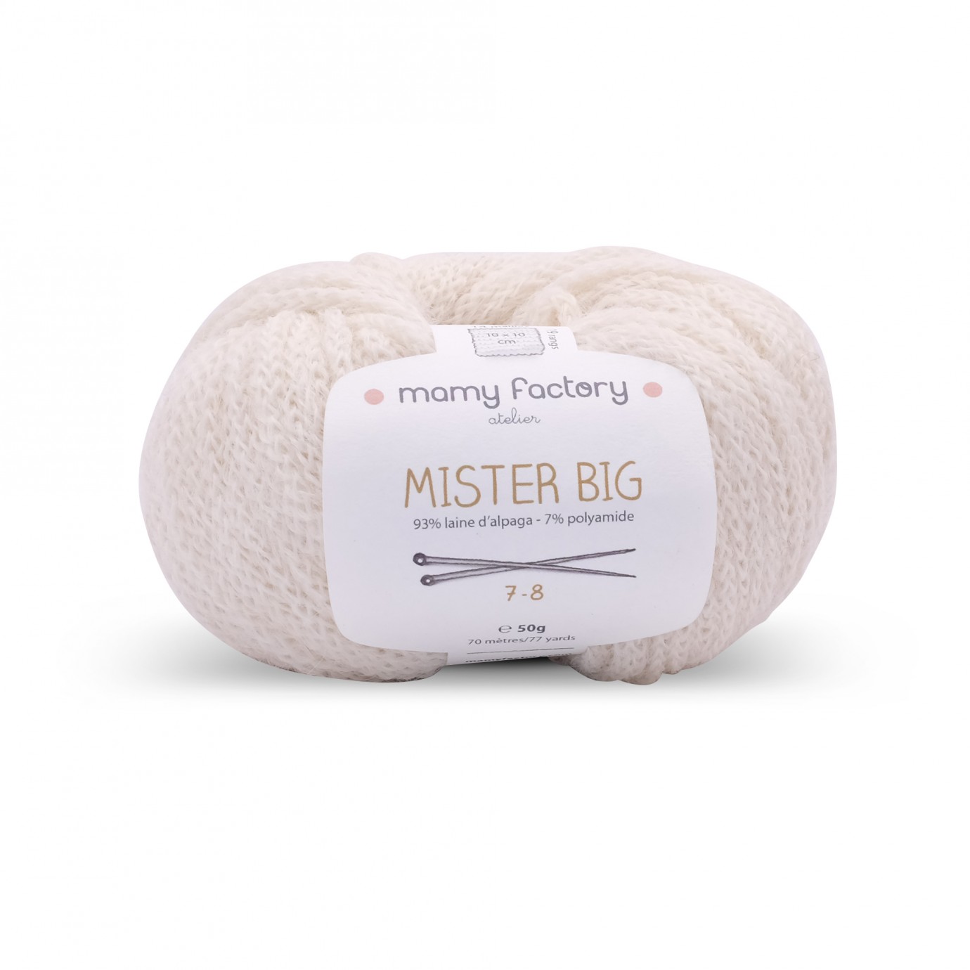 Pelote de laine blanche super douce à tricoter géante 500 g : :  Maison