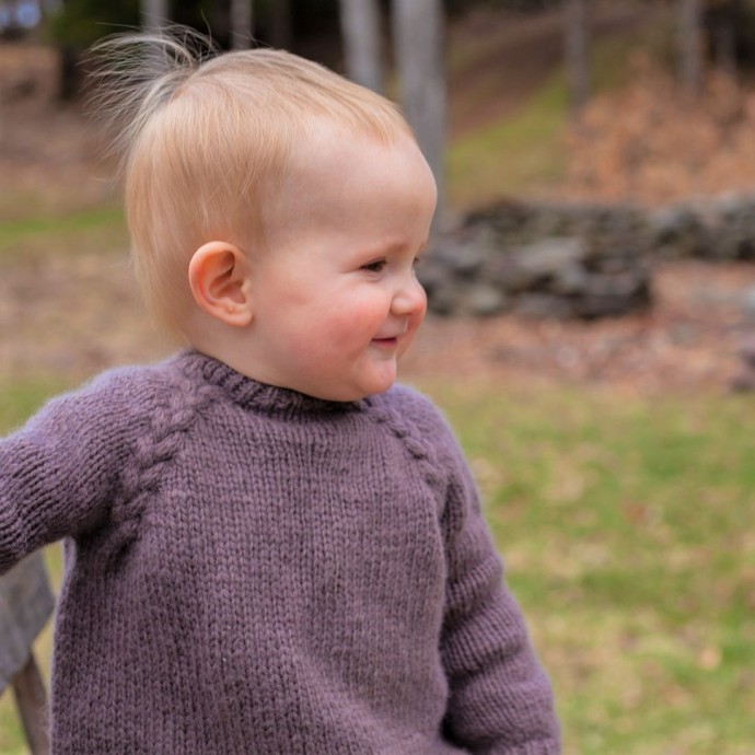 Kit tricot pull torsades raglans bébé enfant
